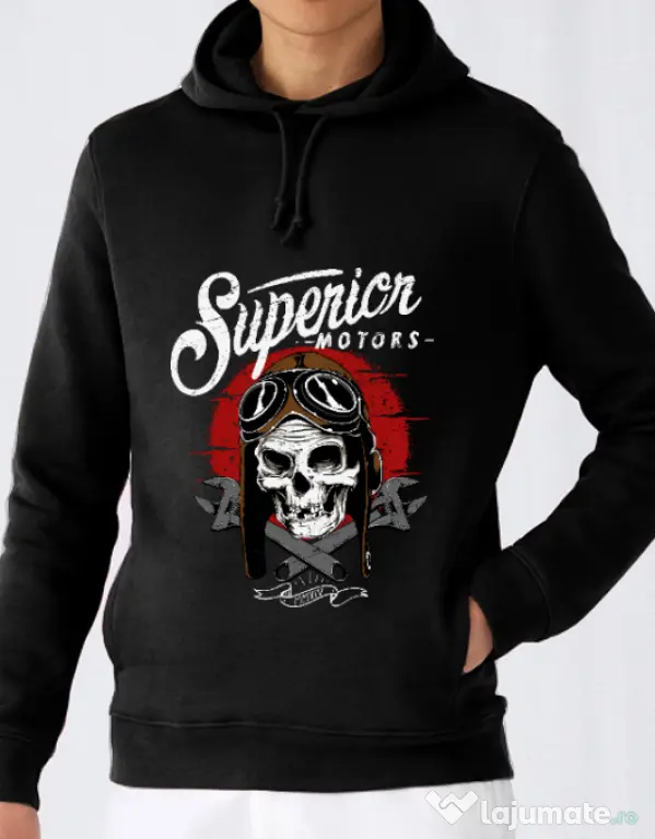 Hoodie barbat cu gluga Superior Negru
