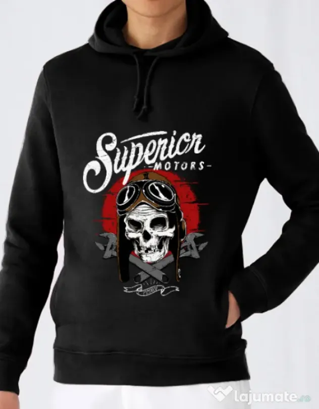 Hoodie barbat cu gluga Superior Negru
