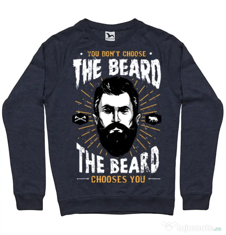 Bluza ADLER barbat The beard choice Denim inchis