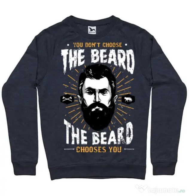 Bluza ADLER barbat The beard choice Denim inchis