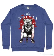Bluza ADLER barbat The wolves are here Albastru melanj