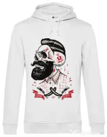 Hoodie barbat cu gluga Deep cuts Alb