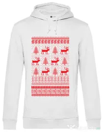 Hoodie barbat cu gluga Reindeers Alb