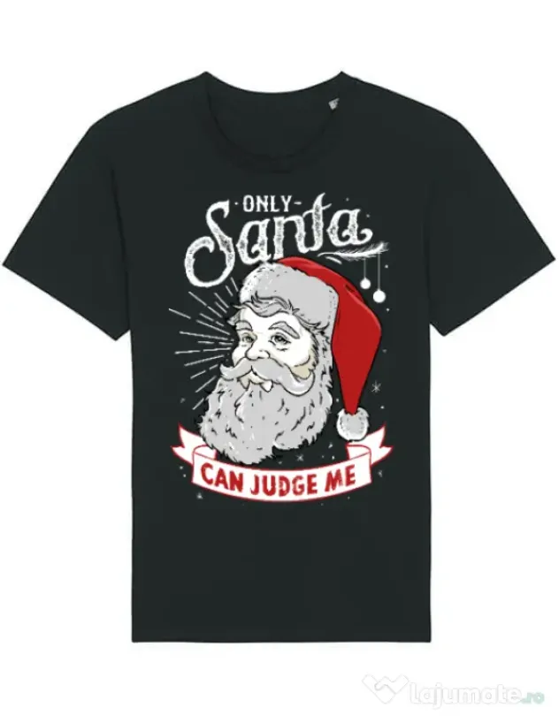 Tricou STANLEY STELLA barbat Only santa can judge me Negru