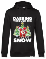 Hoodie barbat cu gluga Dabbing Santa Negru