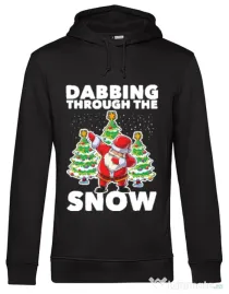 Hoodie barbat cu gluga Dabbing Santa Negru