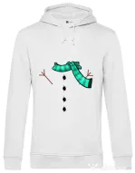 Hoodie barbat cu gluga Snowman Alb