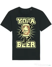 Tricou STANLEY STELLA barbat Yoga beer Negru