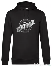 Hoodie barbat cu gluga When nothing goes right Negru