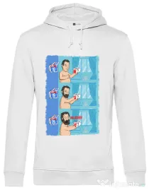 Hoodie barbat cu gluga Funny wilson Alb