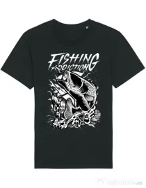 Tricou STANLEY STELLA barbat Fishing addiction Negru