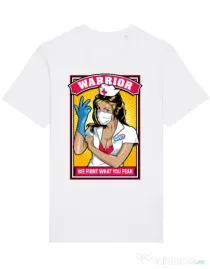 Tricou STANLEY STELLA barbat Fight what we fear Alb