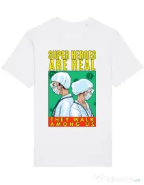 Tricou STANLEY STELLA barbat Real super heroes Alb