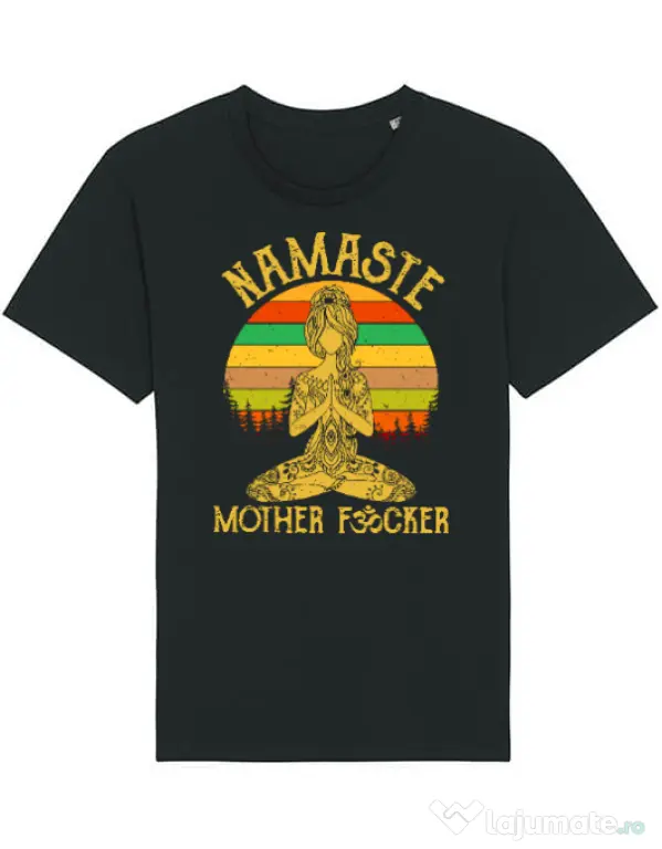 Tricou STANLEY STELLA barbat Namaste motherfucker Negru