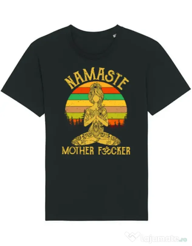 Tricou STANLEY STELLA barbat Namaste motherfucker Negru