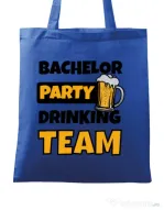 Sacosa personalizata Petrecerea burlacilor Bachelor Party Albastru regal