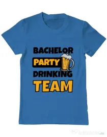 Tricou Petrecerea burlacilor ADLER Bachelor Party Albastru azuriu