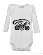 Baby body Caferacer Alb