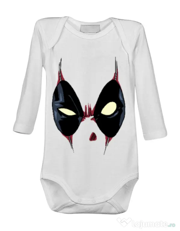 Baby body Deadpool mask Alb