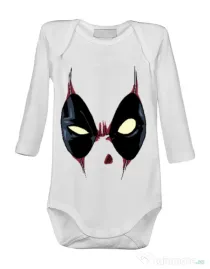 Baby body Deadpool mask Alb