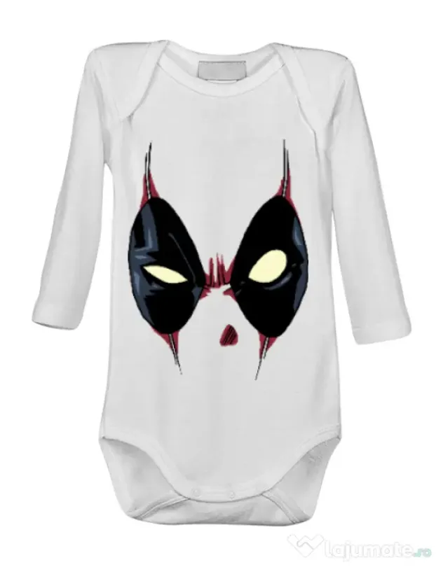 Baby body Deadpool mask Alb