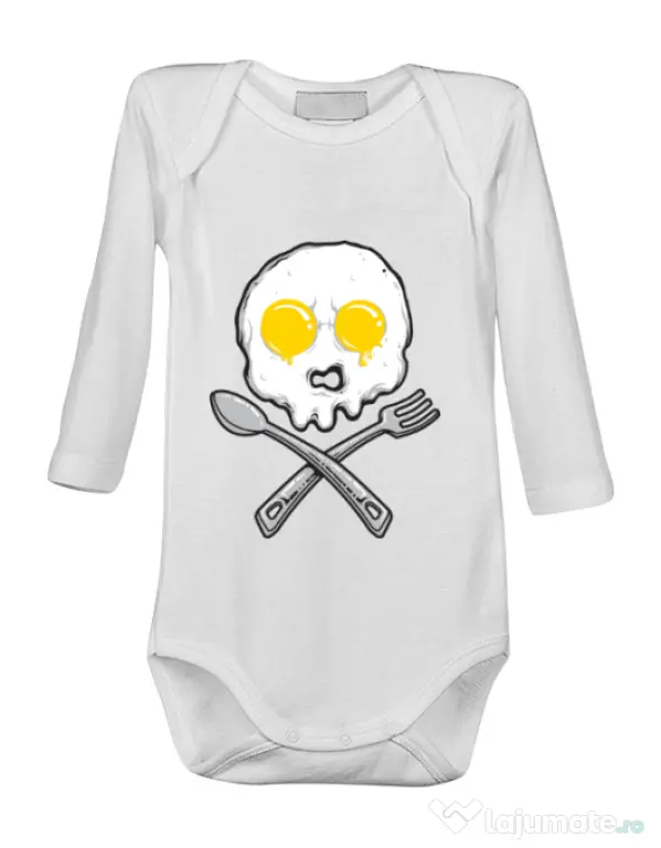 Baby body Eggskull Alb