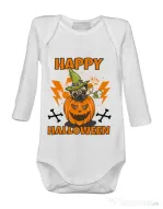 Baby body Halloween Pug Alb