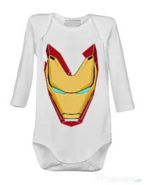 Baby body Iron man mask Alb