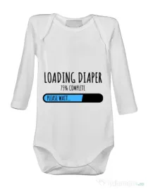 Baby body Loading diaper Alb