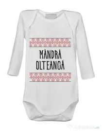 Baby body Mandra olteanca Alb