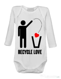 Baby body Recycle love Alb