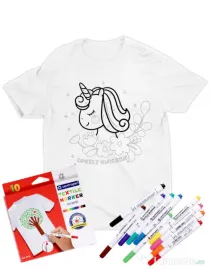 Tricou de colorat Lovely unicorn
