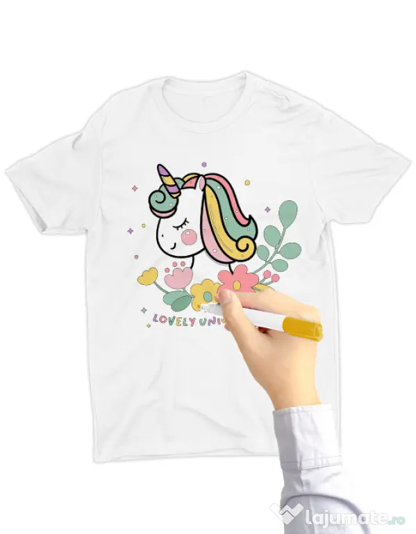 Tricou de colorat Lovely unicorn