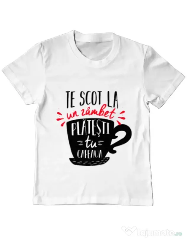 Tricou ADLER copil Te scot la un zambet Alb