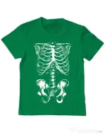 Tricou ADLER copil Ribcage Verde mediu
