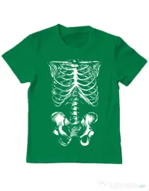Tricou ADLER copil Ribcage Verde mediu