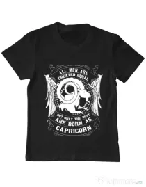 Tricou ADLER copil The best men are born as Capricorn Negru