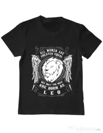 Tricou ADLER copil The best women are born as Leo Negru