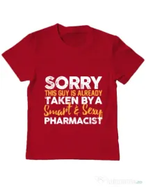 Tricou ADLER copil This guy is taken Rosu