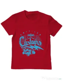 Tricou ADLER copil American customs Rosu