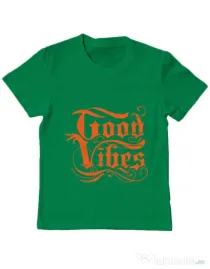 Tricou ADLER copil Good vibes Verde mediu
