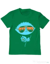 Tricou ADLER copil Dj Stewie Verde mediu