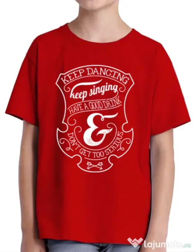 Tricou ADLER copil Keep dancing Rosu