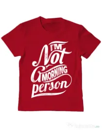 Tricou ADLER copil Not a morning person Rosu