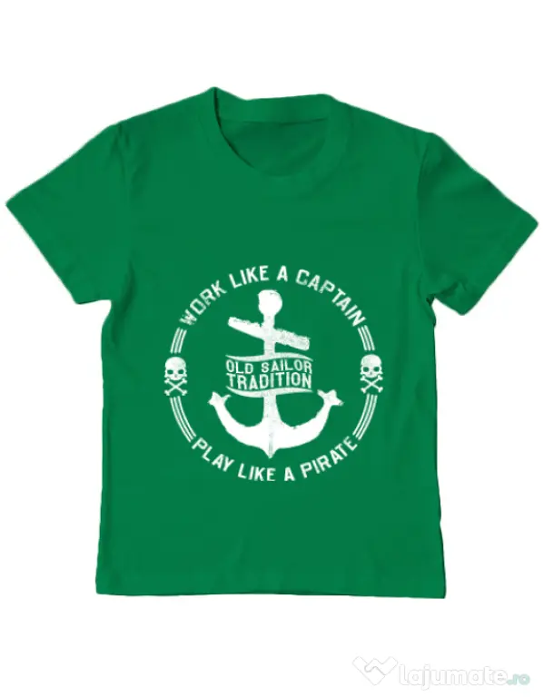Tricou ADLER copil Old sailor tradition Verde mediu