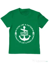 Tricou ADLER copil Old sailor tradition Verde mediu
