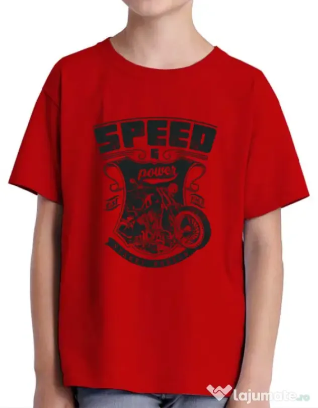 Tricou ADLER copil Speed and power Rosu