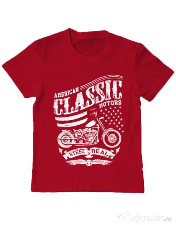Tricou ADLER copil Steel is real Rosu
