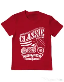 Tricou ADLER copil Steel is real Rosu