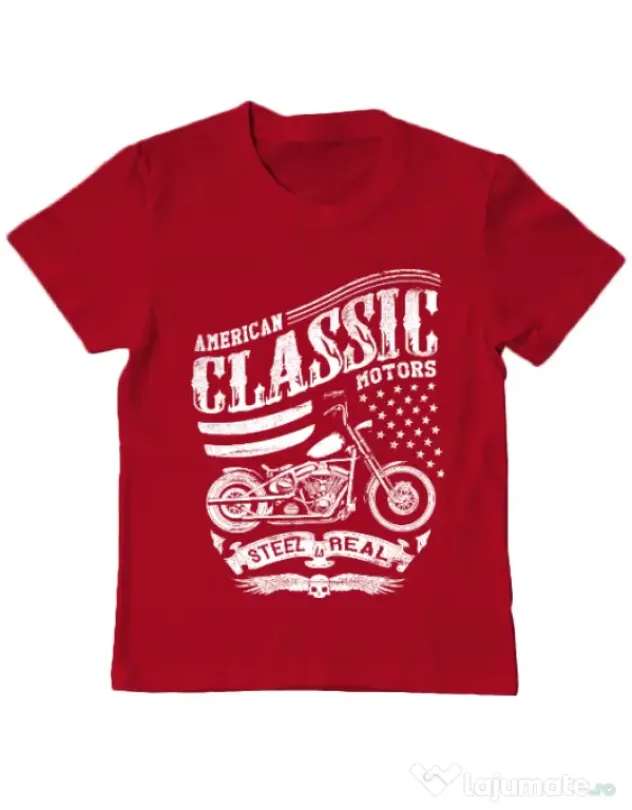 Tricou ADLER copil Steel is real Rosu